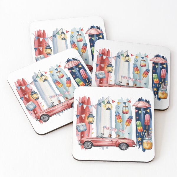 Item preview, 4th Of July Parade – Convertible, Popsicles & Bunting designed and sold by Marie Gems.