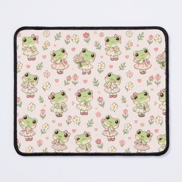 Item preview, Kawaii Frog Flower Dress Pattern designed and sold by Soft Berry Studio.