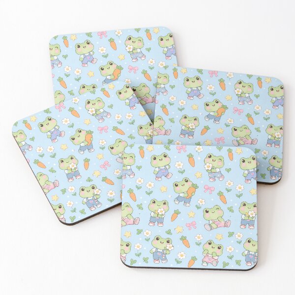 Item preview, Kawaii Frog Overall Pattern designed and sold by Soft Berry Studio.
