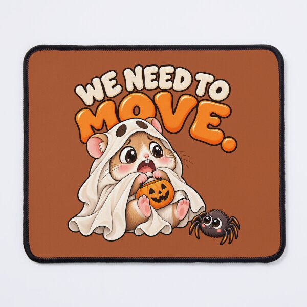Item preview, We Need to Move – Funny Ghost Hamster Halloween designed and sold by HO•Designs.