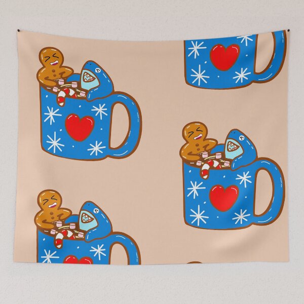 Item preview, Sharkle and Gingerbread Man Christmas Hot Chocolate designed and sold by BigfeetLittlepaws.