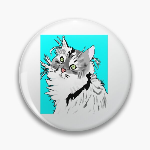Item preview, Hand-Drawn Cat Art Fluffy British Longhair Bella  designed and sold by Najomiartstudio.