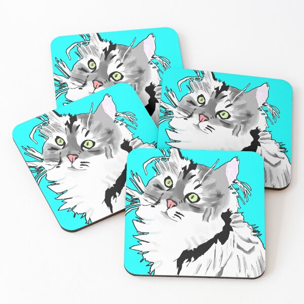 Item preview, Hand-Drawn Cat Art Fluffy British Longhair Bella  designed and sold by Najomiartstudio.