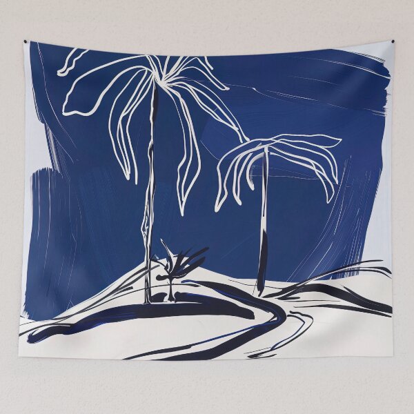 Item preview, Desert - Blue Abstract Art designed and sold by shadow-bloom.