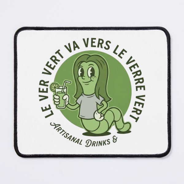 Item preview, The Green Worm Goes Towards the Green Glass - French Humorous Tongue Twister designed and sold by Bitty777.