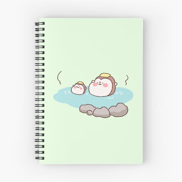 Item preview, Monkey Parent and Child Relaxing in Hot Spring designed and sold by Chunu Doodles.