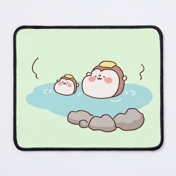 Item preview, Monkey Parent and Child Relaxing in Hot Spring designed and sold by Chunu Doodles.