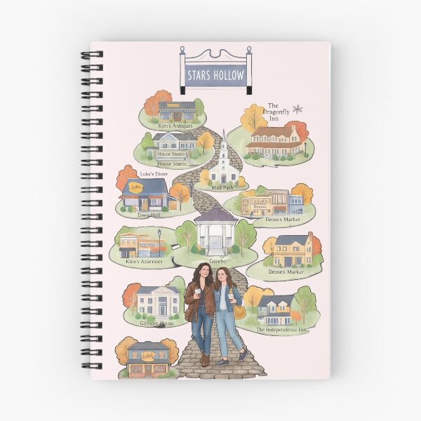 Item preview, Stars Hollow Map designed and sold by COFFEEWITHARTS.