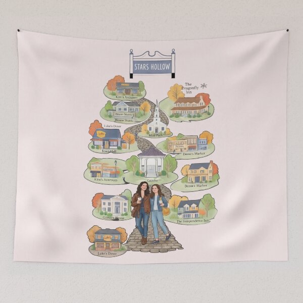Item preview, Stars Hollow Map designed and sold by COFFEEWITHARTS.