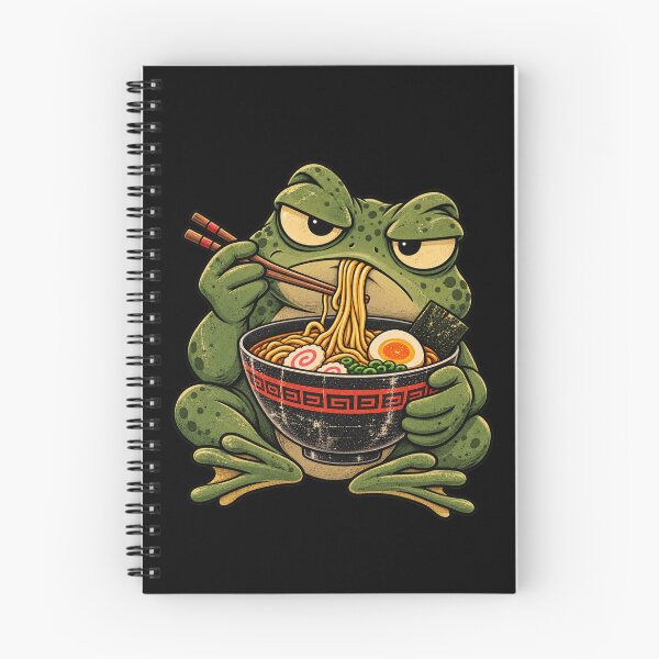 Item preview, Grumpy Frog Eating Ramen Japanese Style designed and sold by DarkRelicStudio.