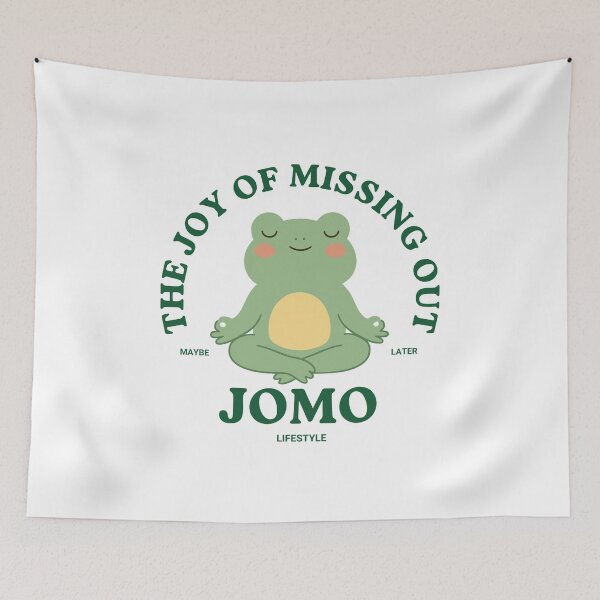 Item preview, JOMO The Joy of Missing Out Meditating Frog Cute Mindfulness Lifestyle designed and sold by HYPNK.