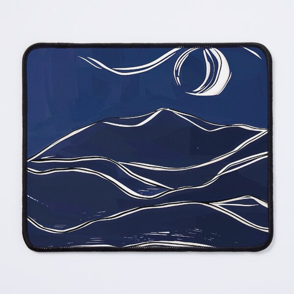 Item preview, Desert dunes - Blue Abstract Art designed and sold by shadow-bloom.