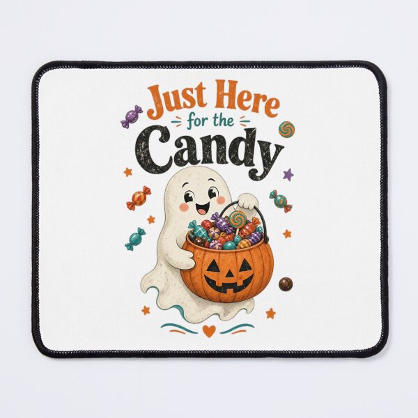 Item preview, Just Here for the Candy, Cute Halloween Ghost Pumpkin Candy designed and sold by NRcollections24.