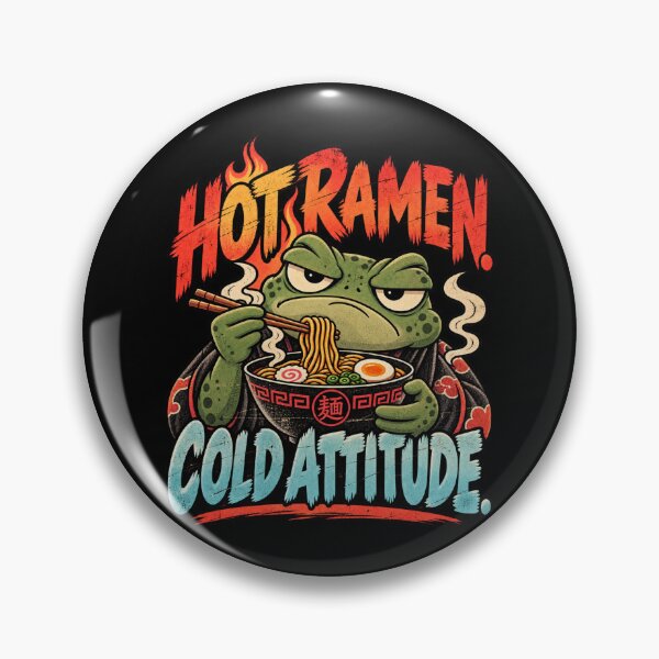 Item preview, Grumpy Frog Eating Ramen Japanese Style designed and sold by DarkRelicStudio.