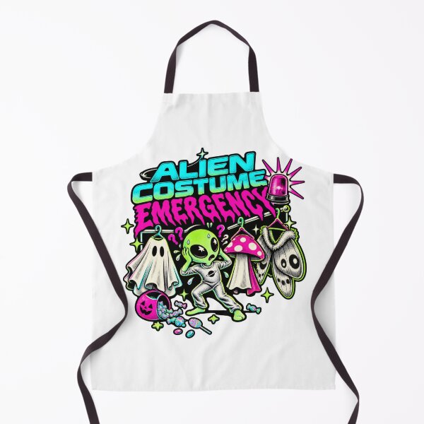 Item preview, Alien Costume Emergency Halloween Illustration designed and sold by ODDLUME CLUB.