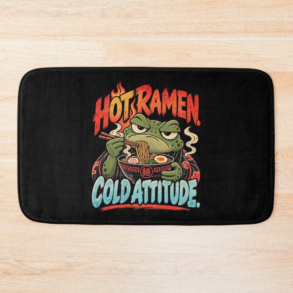 Item preview, Grumpy Frog Eating Ramen Japanese Style designed and sold by DarkRelicStudio.
