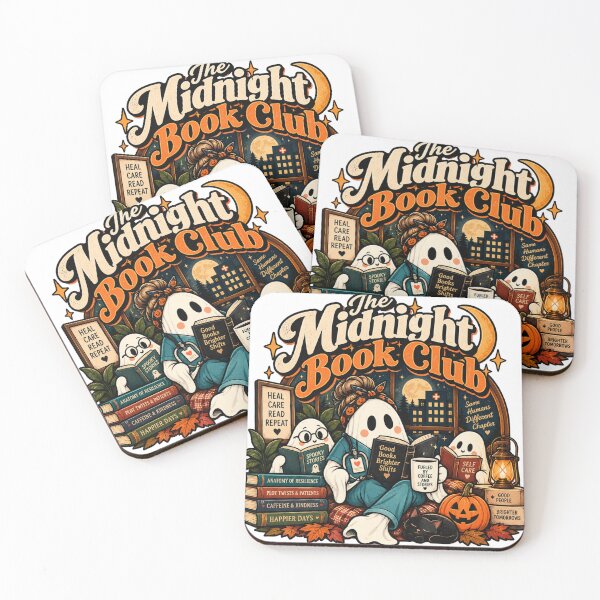 Item preview, The Midnight Book Club – Halloween Nurse Ghost Book Lover Design designed and sold by justsuestudio.