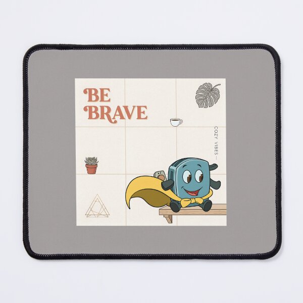 Item preview, Be Brave Flying Toaster Superhero Cartoon-25th designed and sold by BerlynnQuinton.