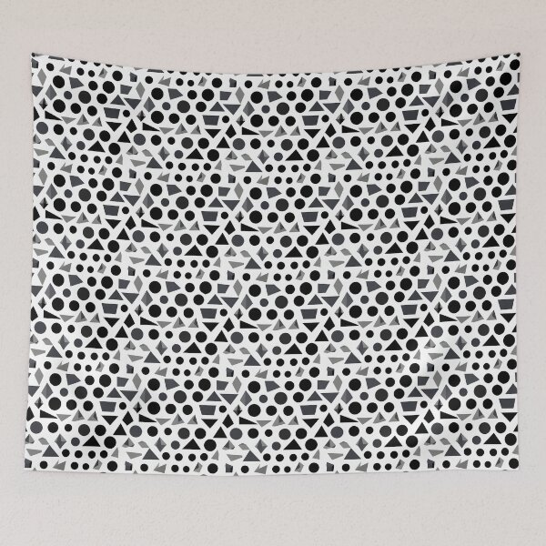 Item preview, Small gray and black geometric shapes on a white background designed and sold by Beleza e Estilo.
