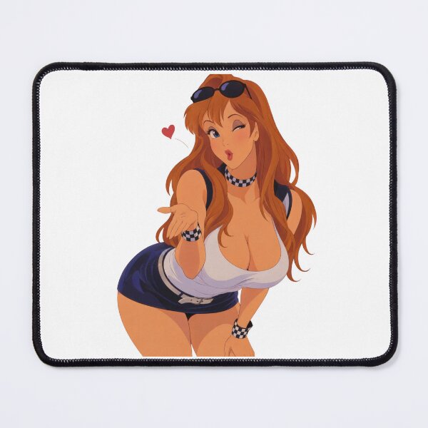 Item preview, Race Queen Pin Up Redhead Girl - Retro 90s Cartoon Style designed and sold by  Hollow Moon Studios..