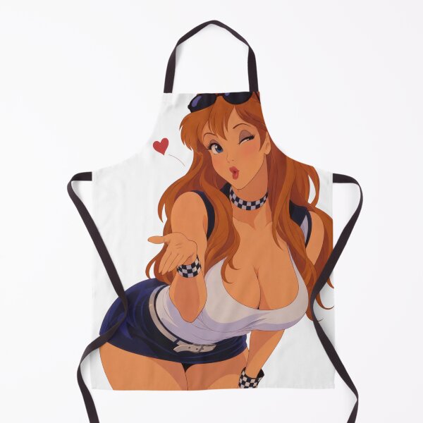Artikelvorschau, Rennkönigin, Pin-up-Girl mit roter Haarfarbe – Retro-Cartoon-Stil der 90er Jahre entworfen und verkauft von Hollow Moon Studios..