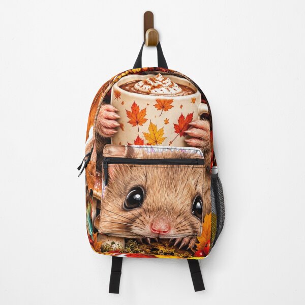 Item preview, Cozy Autumn Field Mouse with Hot Chocolate Mug designed and sold by Surviving Monday Club.