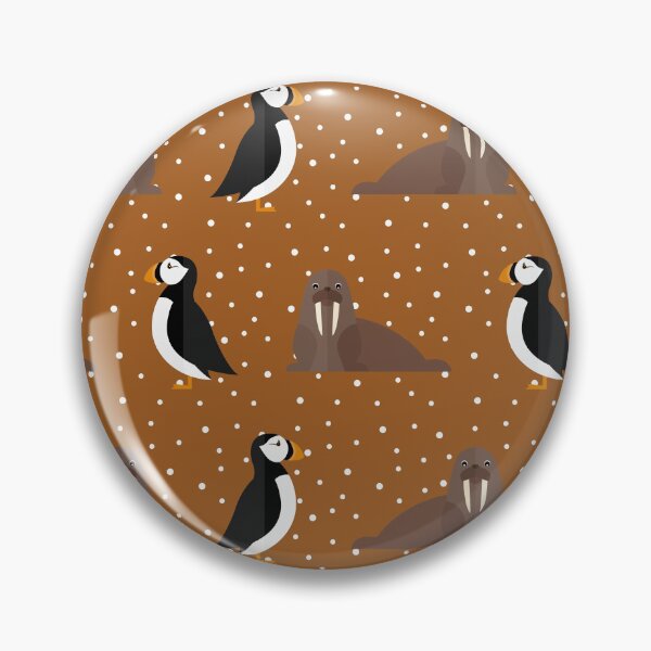 Item preview, Arctic animals on brown designed and sold by reneesillus.