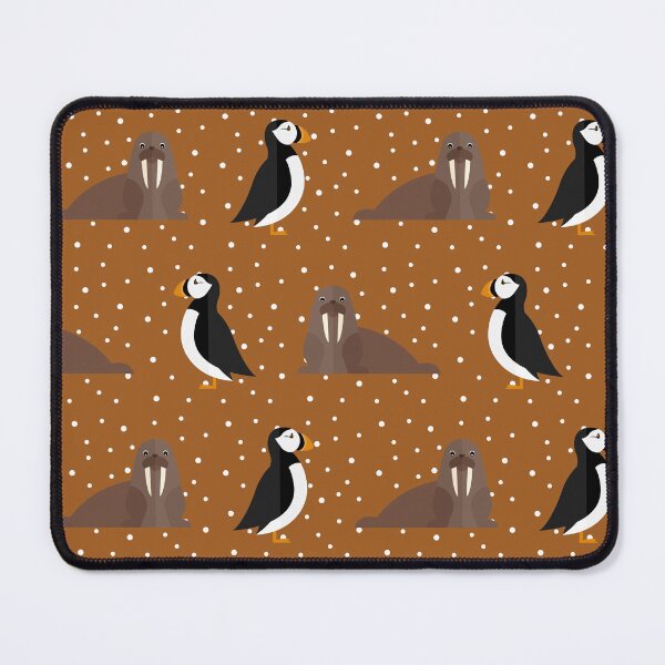 Item preview, Arctic animals on brown designed and sold by reneesillus.