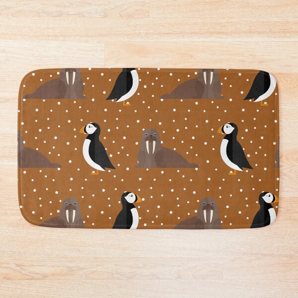 Item preview, Arctic animals on brown designed and sold by reneesillus.