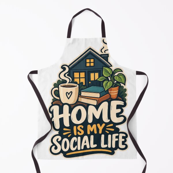 Item preview, Home Is My Social Life – Cozy Homebody Introvert Humor designed and sold by Pixel & Ponder.