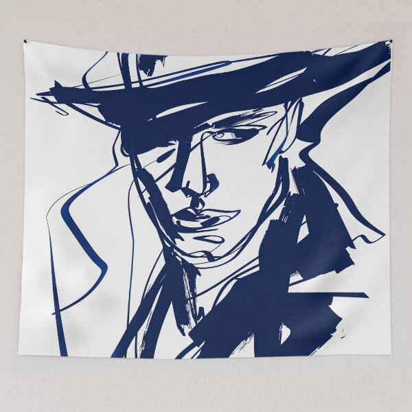 Item preview, Detective - Blue Abstract Art designed and sold by shadow-bloom.