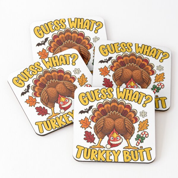 Item preview, Guess What Turkey Butt Funny Thanksgiving Christmas Holiday T-Shirt designed and sold by DesignArtist.ia.