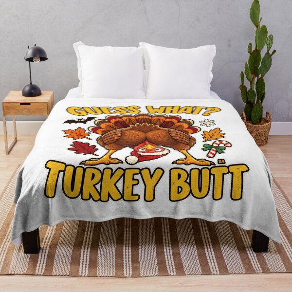 Item preview, Guess What Turkey Butt Funny Thanksgiving Christmas Holiday T-Shirt designed and sold by DesignArtist.ia.