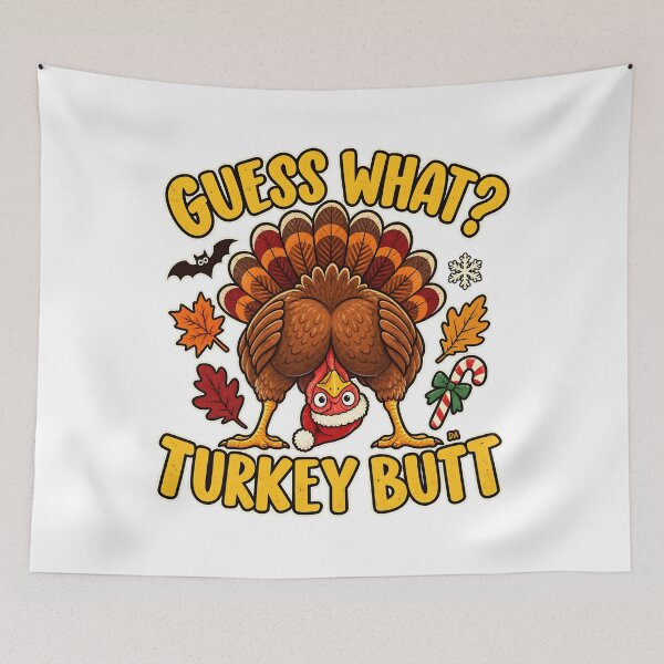 Item preview, Guess What Turkey Butt Funny Thanksgiving Christmas Holiday T-Shirt designed and sold by DesignArtist.ia.