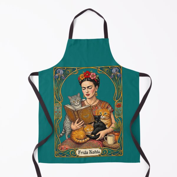 Item preview, Frida Kahlo Cat Reader Art Nouveau designed and sold by TeeARTHY.