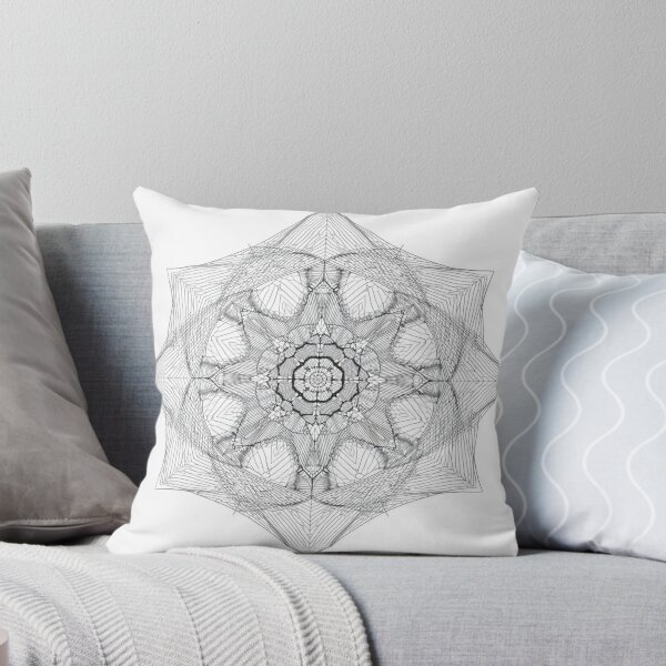 Item preview, Intricate Geometric Abstract Fractal Art (oswa: Complex Fractal Star Line Art Design) designed and sold by Lespribos .