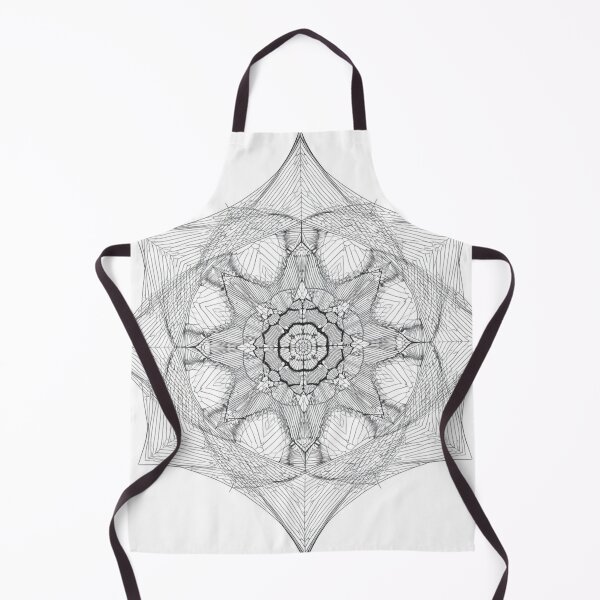 Item preview, Intricate Geometric Abstract Fractal Art (oswa: Complex Fractal Star Line Art Design) designed and sold by Lespribos .