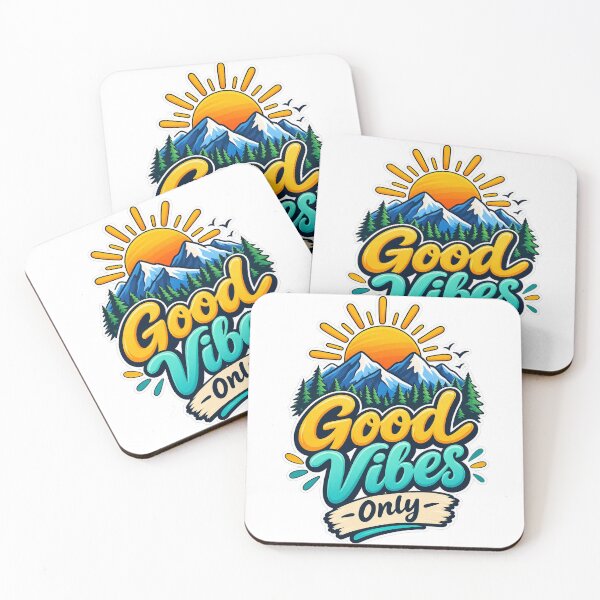 Item preview, Good Vibes Only Mountain Sunrise – Positive Nature Adventure Graphic designed and sold by Pixel & Ponder.