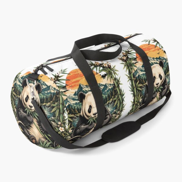 Item preview, Giant Panda Bamboo Sunset Mountain Vintage Art designed and sold by DariaOltes.