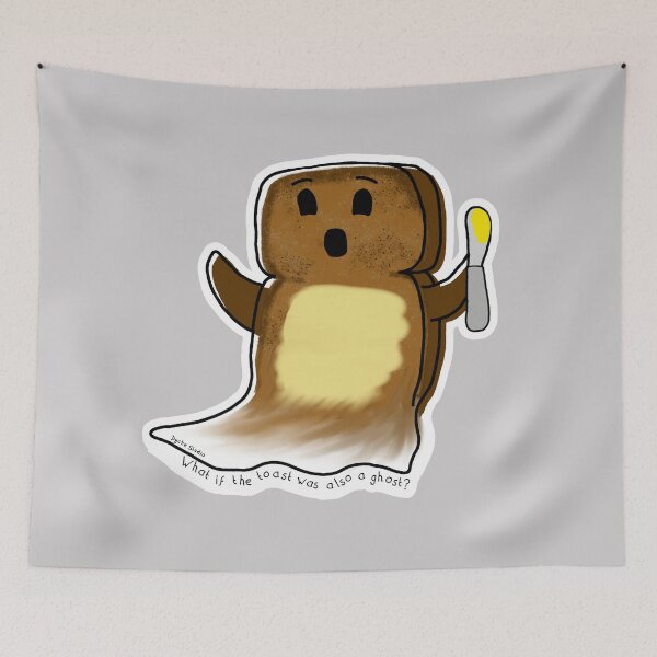 Item preview, Ghost Toast - Cute Ghost Sketch designed and sold by Dyche Studio.