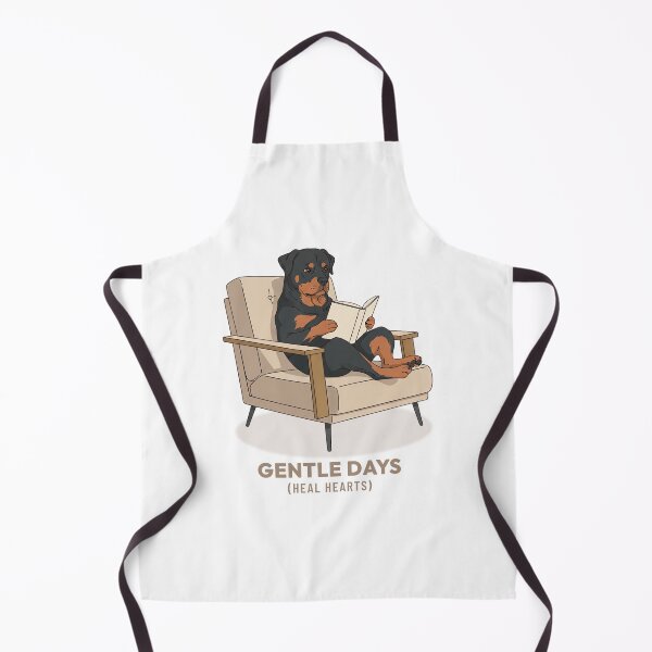 Item preview, Rottweiler Reading Book in Cozy Library Vintage Aesthetic designed and sold by COZY VINTAGE animal.