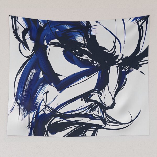 Item preview, Devil - Blue Abstract Art designed and sold by shadow-bloom.
