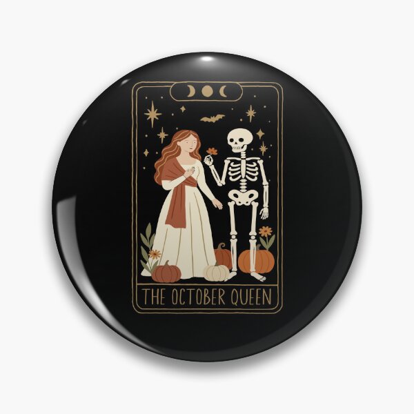 Item preview, October Royalty Skeleton Romance in Vintage Tarot Style designed and sold by FreshVibe Prints.