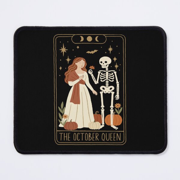 Item preview, October Royalty Skeleton Romance in Vintage Tarot Style designed and sold by FreshVibe Prints.