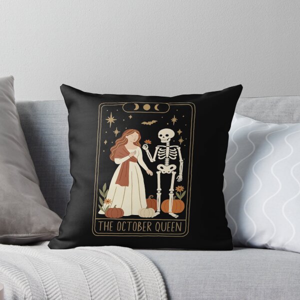 Item preview, October Royalty Skeleton Romance in Vintage Tarot Style designed and sold by FreshVibe Prints.