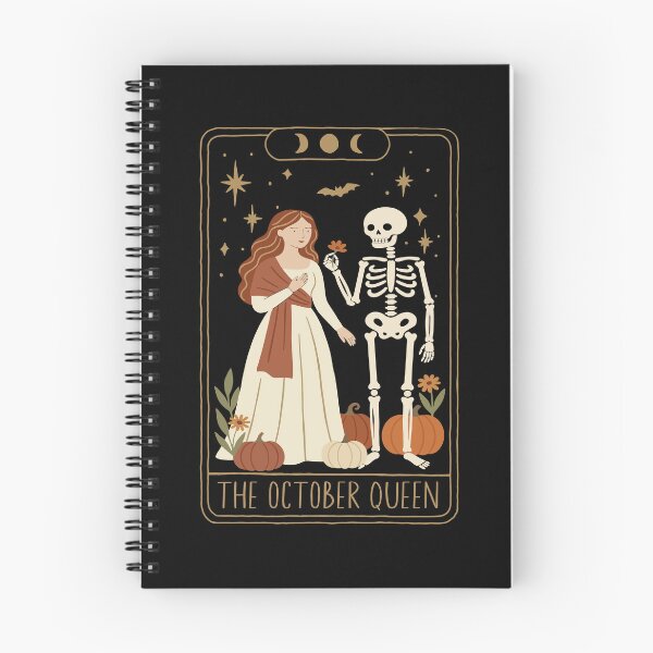 Item preview, October Royalty Skeleton Romance in Vintage Tarot Style designed and sold by FreshVibe Prints.