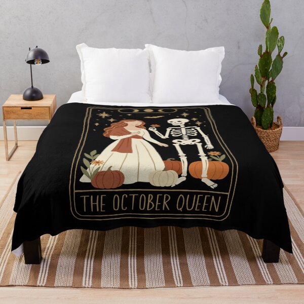Item preview, October Royalty Skeleton Romance in Vintage Tarot Style designed and sold by FreshVibe Prints.
