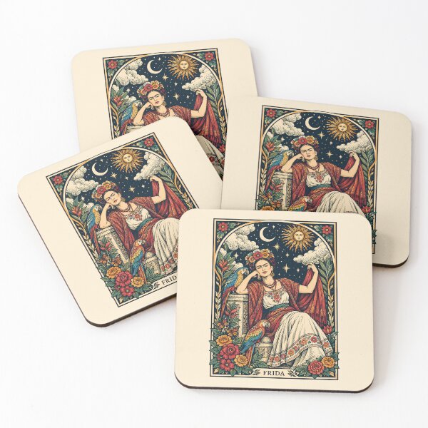 Item preview, Frida Kahlo Celestial Portrait Art Nouveau designed and sold by TeeARTHY.