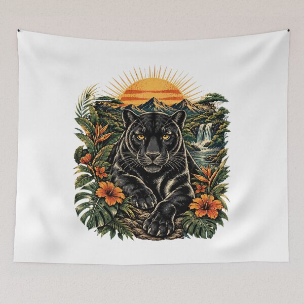 Item preview, Tropical Jungle Sunset Vintage Art designed and sold by DariaOltes.