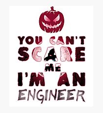 Ingenieur Kürbis Halloween Geschenk Geschenkidee Fotodruck